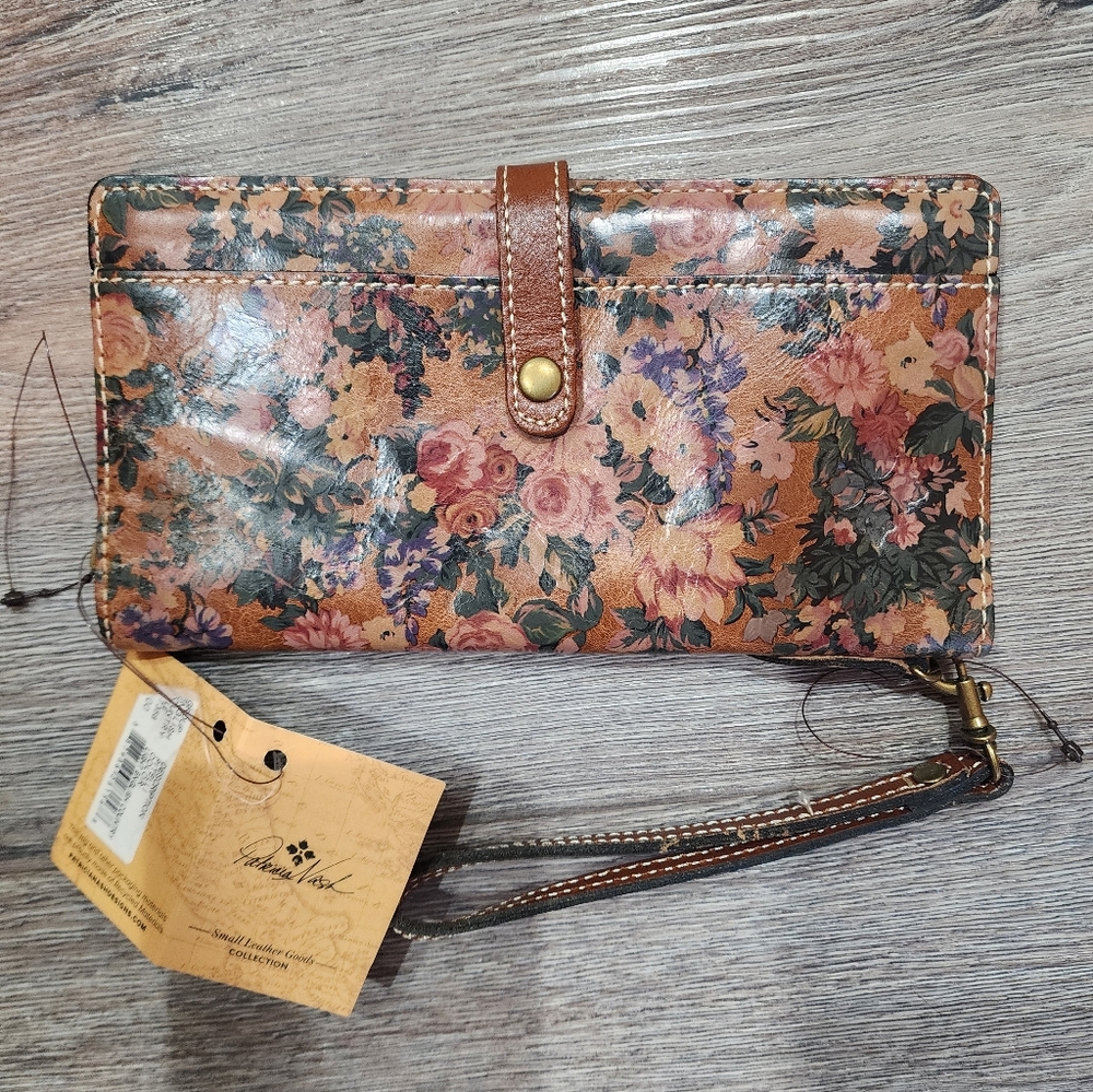 New Tags Nwt Patrica Nash Wallet Leather Floral Flowers Pitelli Wrislet